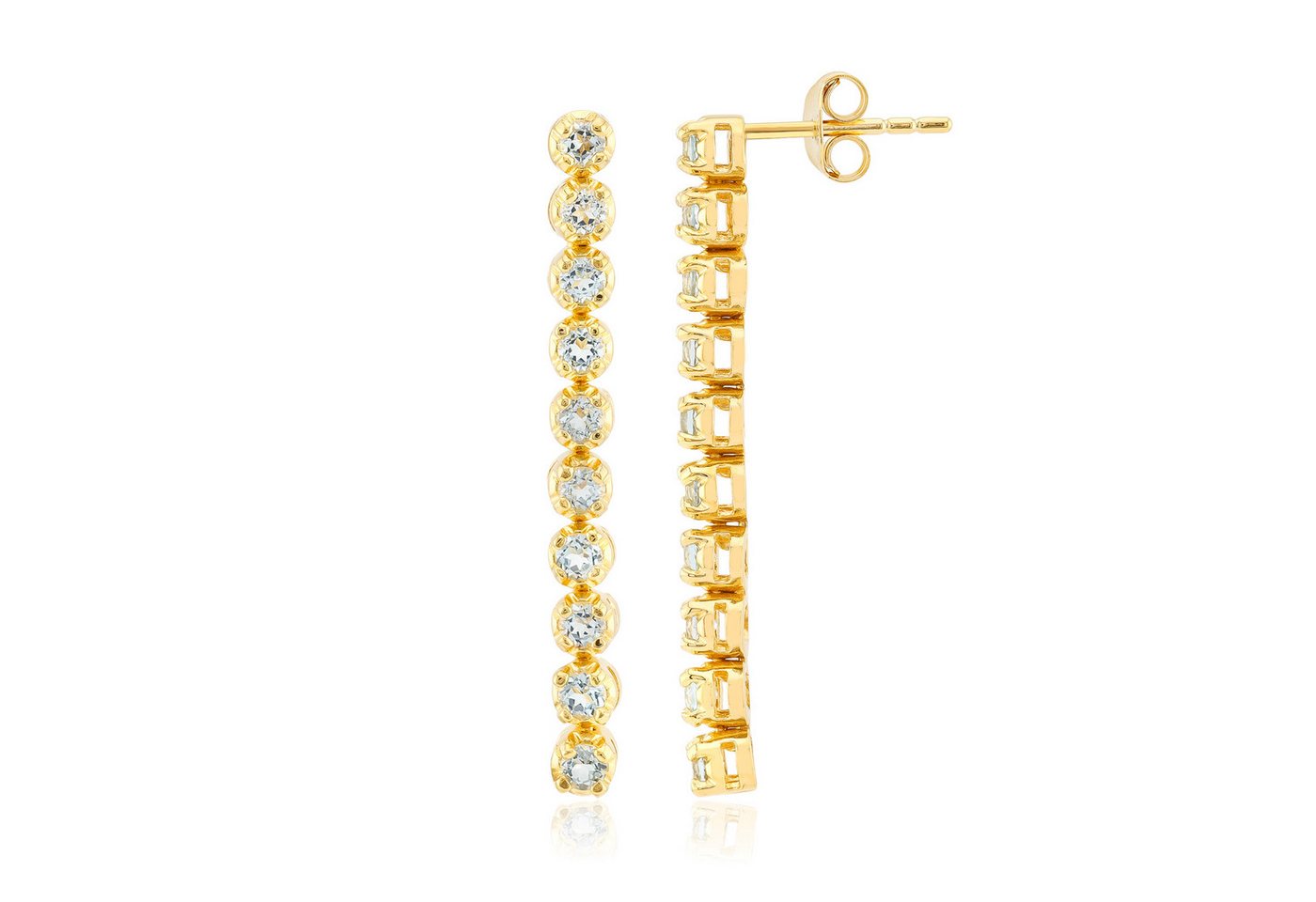 Cavill Ohrring-Set Himmelblaue Topas Ohrringe 1,35 ct, vergoldet 925er Silber, Damen (2-tlg) von Cavill