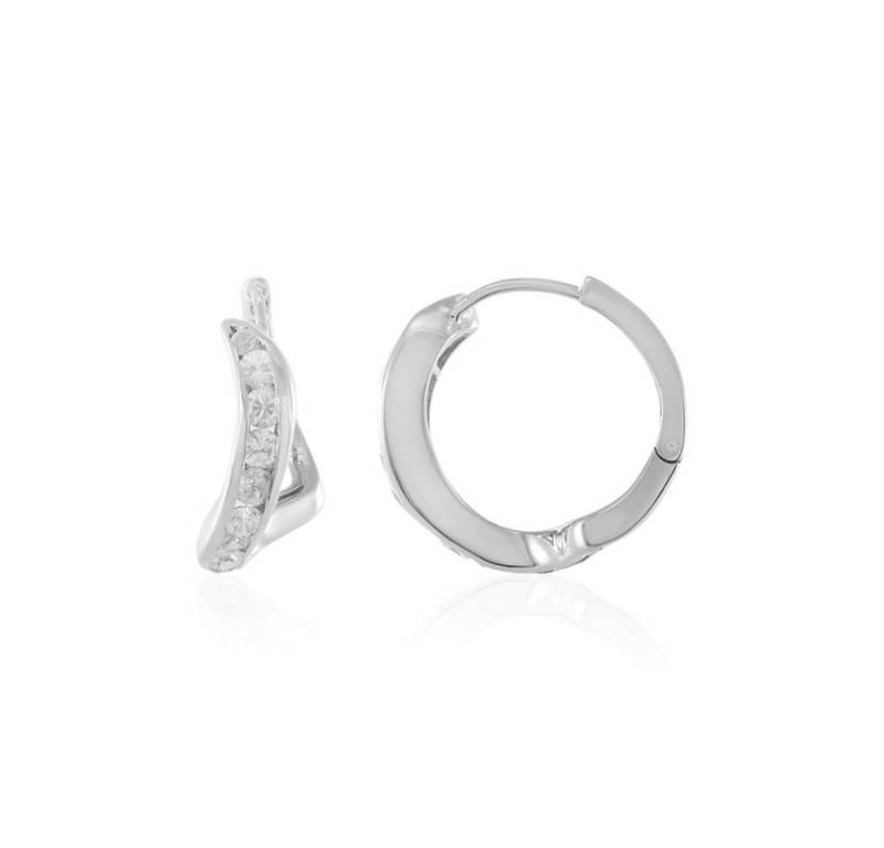 Cavill Ohrring-Set Cavill Zirkon Creolen 1,63 ct Platin 925er Sterlingsilber Damen (2-tlg) von Cavill