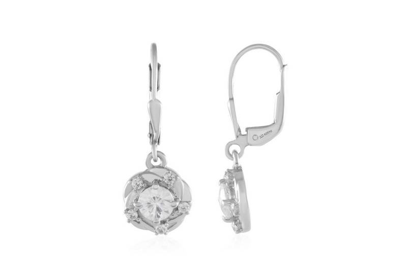 Cavill Ohrring-Set Cavill platinierte Sterlingsilber Ohrringe mit 1,3 ct Zirkon rund (2-tlg) von Cavill