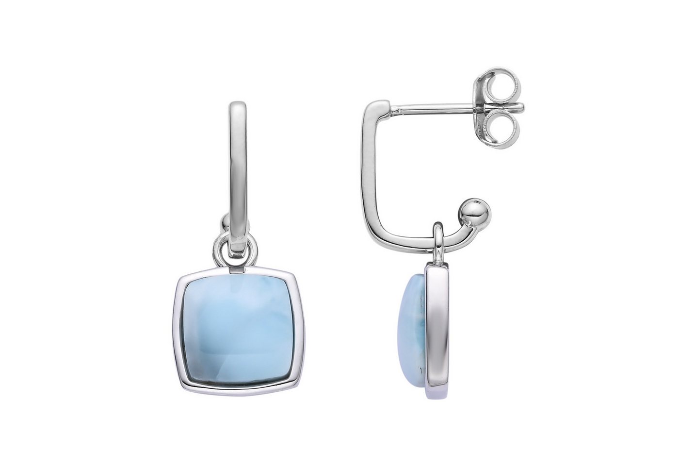 Cavill Ohrring-Set Larimar Ohrringe 6,6 ct Silber 925, Kissen-Cabochon, blau elegant (2-tlg) von Cavill