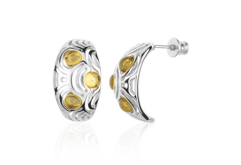 Cavill Ohrring-Set Cavill Damen Ohrringe 0,81 ct Limonen Bernstein, 925 Silber (2-tlg) von Cavill