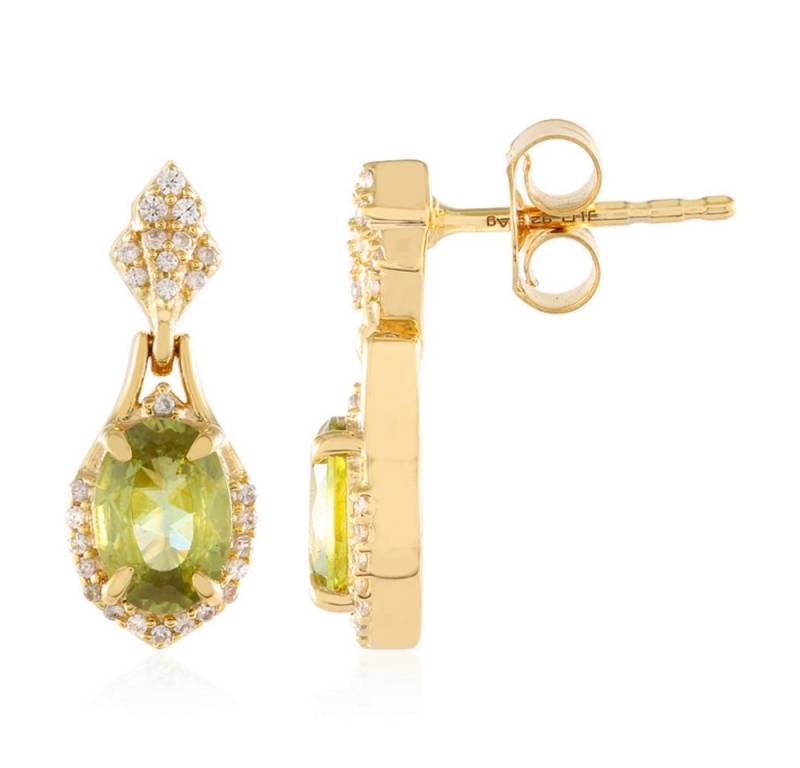 Cavill Ohrring-Set Cavill Ohrringe vergoldet, Silber, 1,24 ct Brillantschliff oval (2-tlg) von Cavill