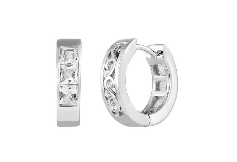 Cavill Ohrring-Set Cavill Danburit Creolen 0,86 ct Silber Prinzessschliff Damen Schmuck (2-tlg) von Cavill