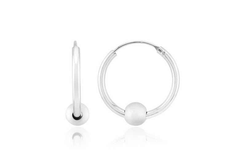 Cavill Ohrring-Set Cavill 925 Sterling Silber plattierte Hoops 21 mm matt Kugel (2-tlg) von Cavill
