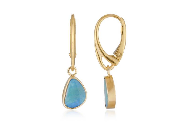 Cavill Ohrring-Set 3,5 ct Opal-Dublette, 925er Silber vergoldet, tropfenförmig (2-tlg) von Cavill