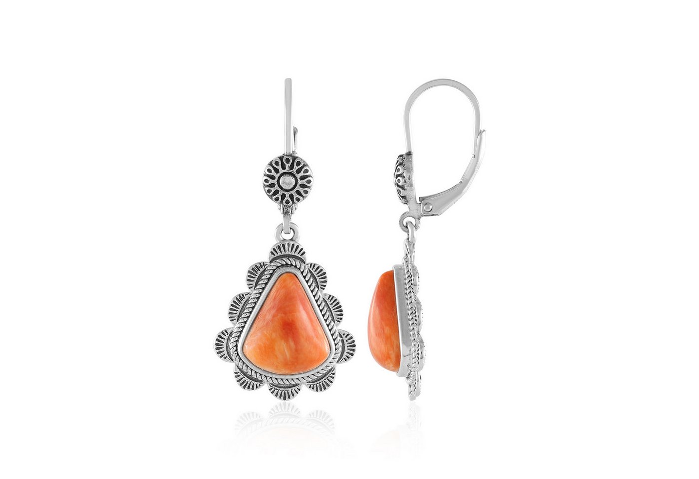 Cavill Ohrring-Set Cavill Ohrringe Damen 925 Sterling Silber, 7,02 ct Orange Cabochon (2-tlg) von Cavill