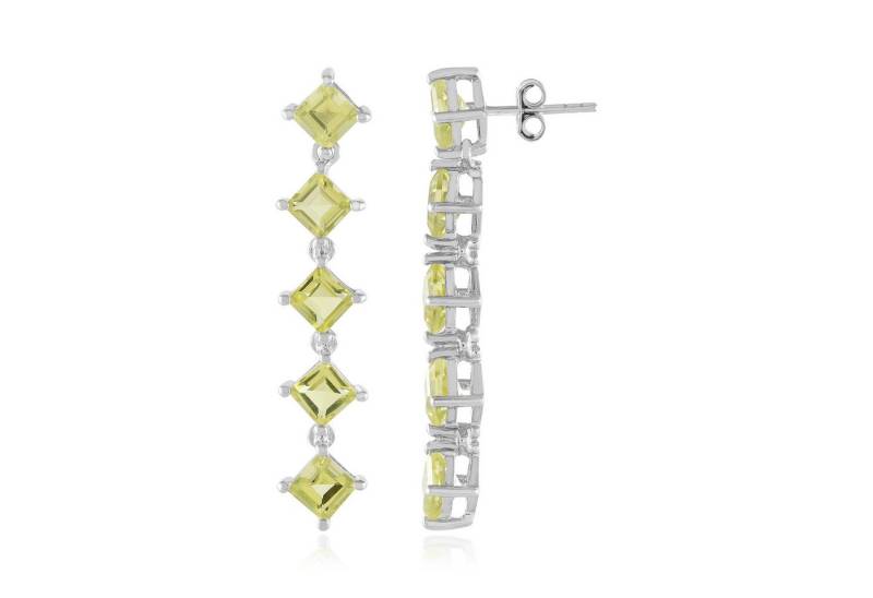 Cavill Ohrring-Set Cavill Damen Ohrringe 6,7 ct Ouro Verde Quarz, platin Silber (2-tlg) von Cavill