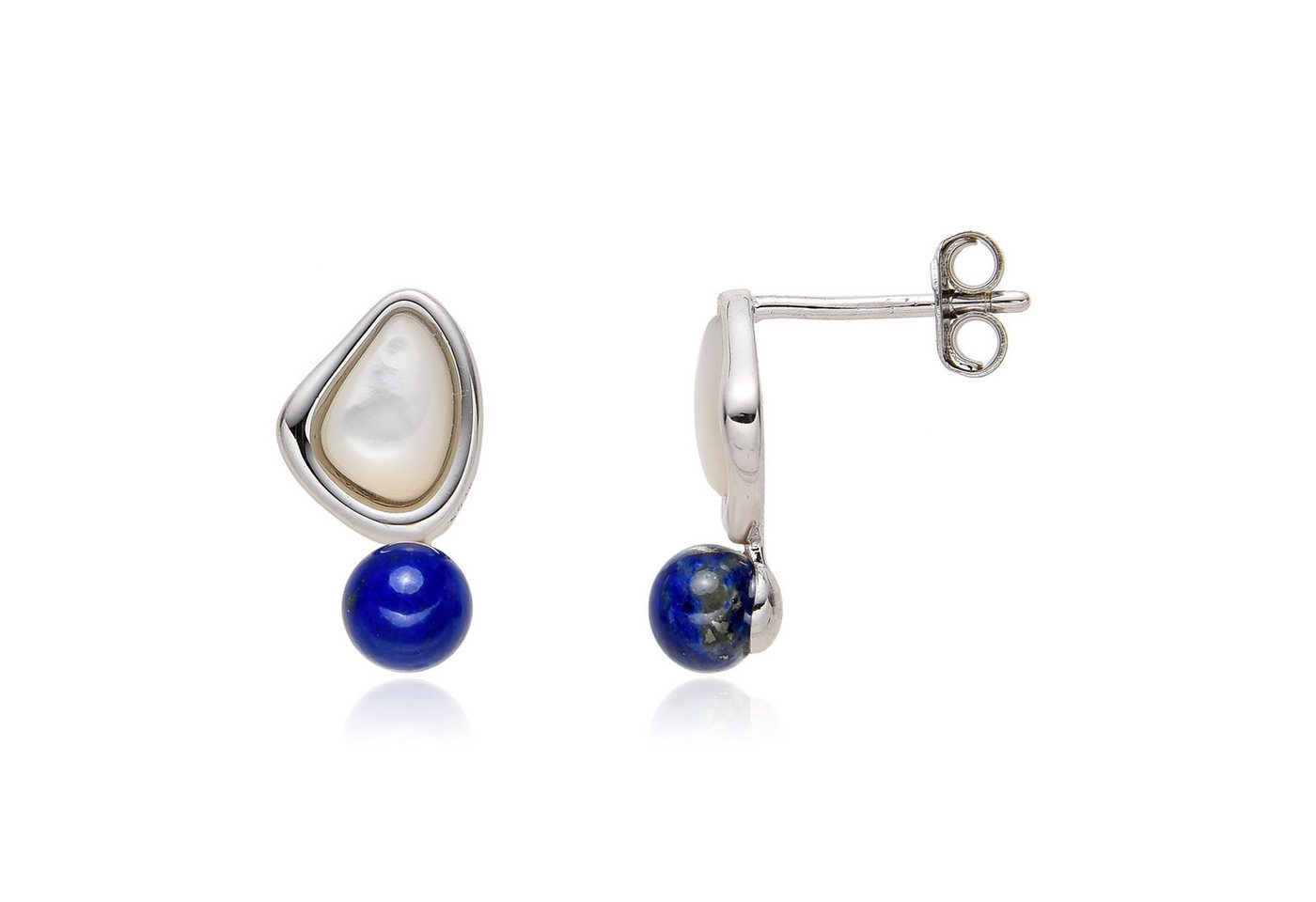 Cavill Ohrring-Set Perlmutt-Lapis-Silber-Ohrringe (2-tlg) von Cavill