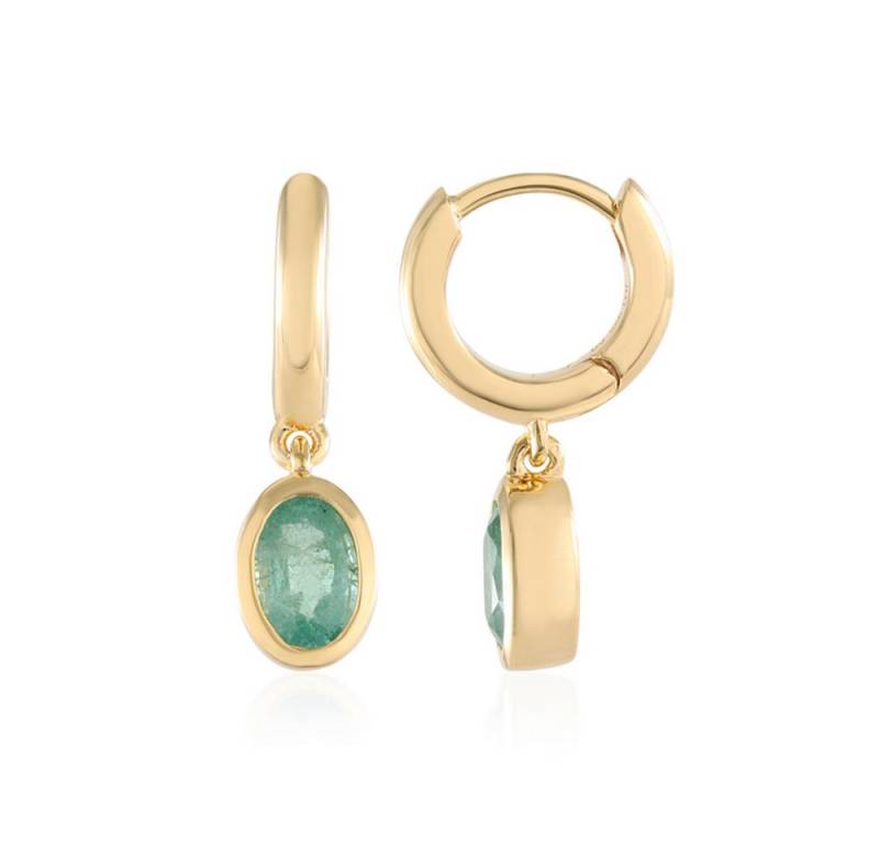 Cavill Ohrring-Set Cavill Ohrringe Damen vergoldet 0,77 ct russische Smaragde Oval (2-tlg) von Cavill
