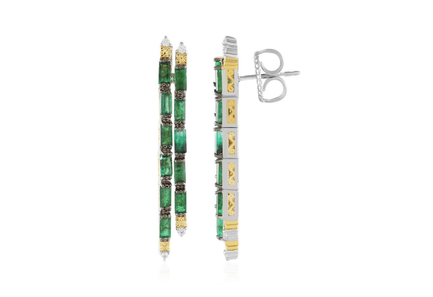 Cavill Ohrring-Set Cavill Sambia-Smaragd 2,33 ct Ohrringe 925 Silber Damen Luxusgrün (2-tlg) von Cavill