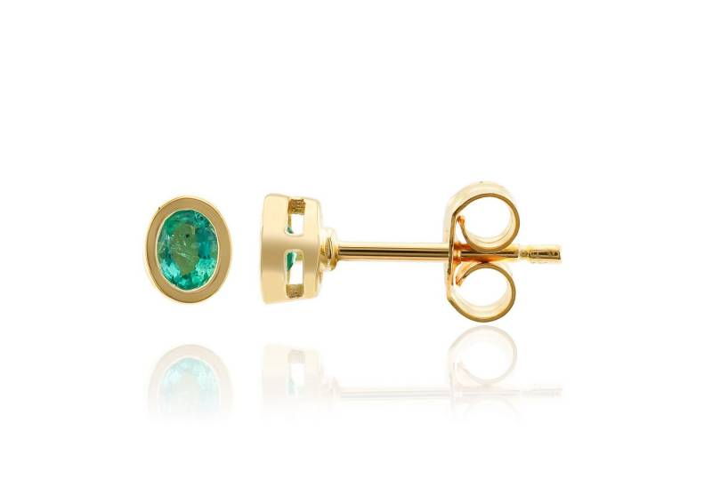 Cavill Ohrring-Set Cavill Damen Ohrringe 0,29 ct Sambia Smaragd, 925 Silber vergoldet (2-tlg) von Cavill