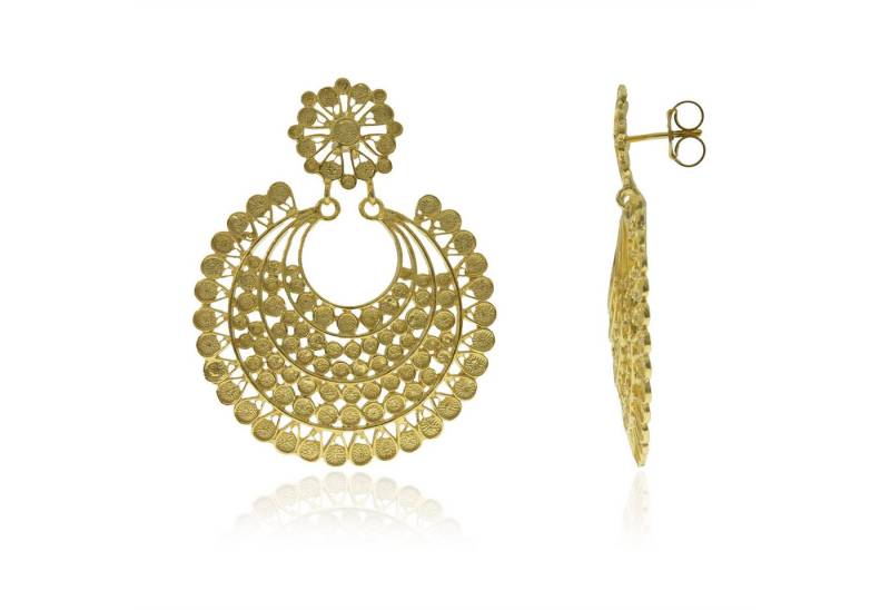 Cavill Ohrring-Set Cavill Sterling Silber Ohrringe vergoldet 48 mm filigran Damen Schmuck (2-tlg) von Cavill