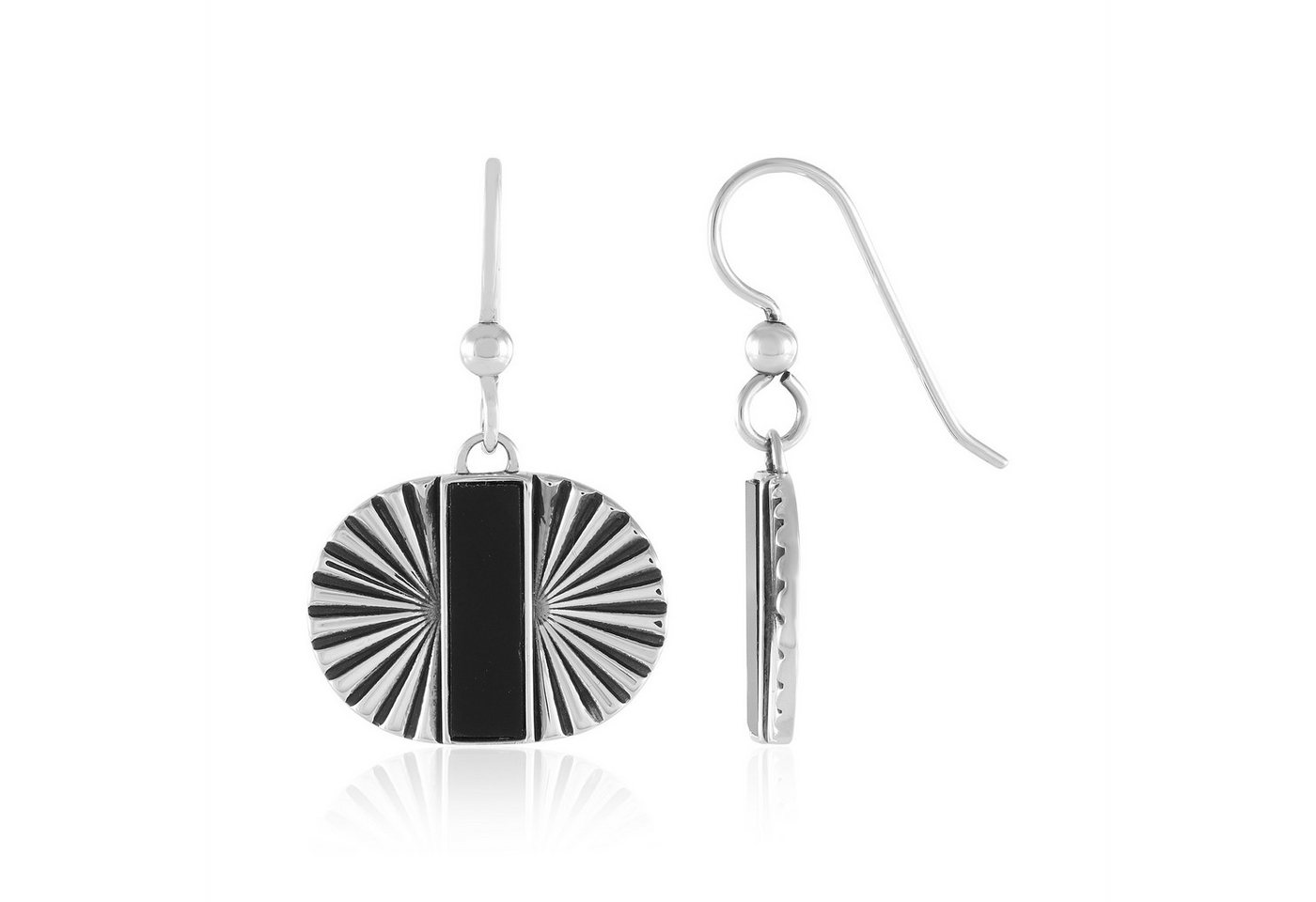 Cavill Ohrring-Set Cavill Ohrringe Damen 1,485 ct Schwarzer Onyx 925 Silber modern (2-tlg) von Cavill