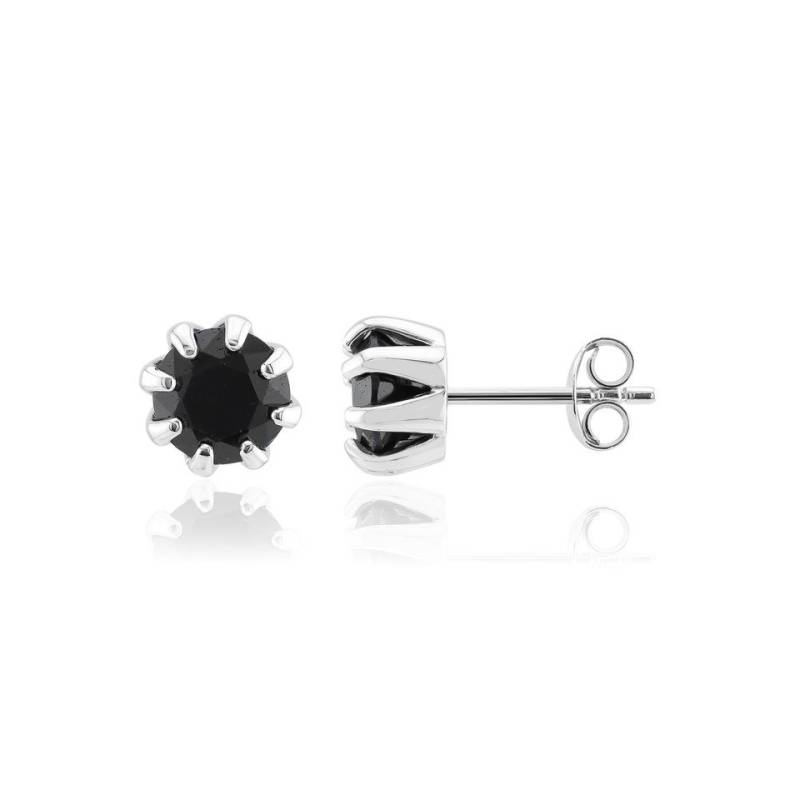 Cavill Ohrring-Set Cavill elegante schwarze Saphir Ohrringe 2,75 ct Silber Damen Schmuck (2-tlg) von Cavill