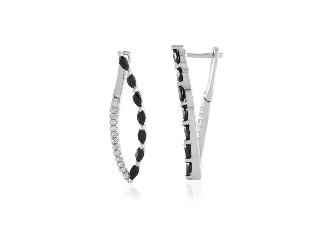 Cavill Ohrring-Set Cavill 925 Sterling Silber Ohrringe Damen 1,93 ct schwarzer Spinell (2-tlg) von Cavill
