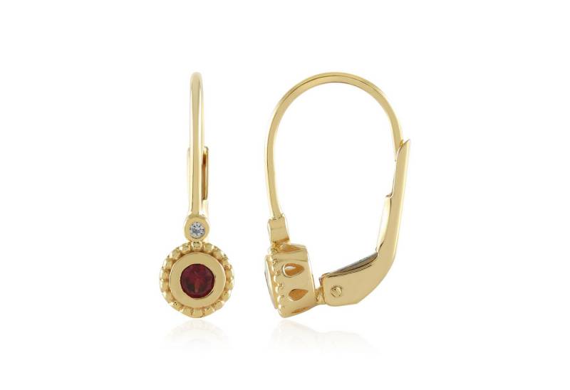 Cavill Ohrring-Set Spinell Silberohrringe 0,16 ct Zirkon, vergoldet, 18 mm Klapp (2-tlg) von Cavill