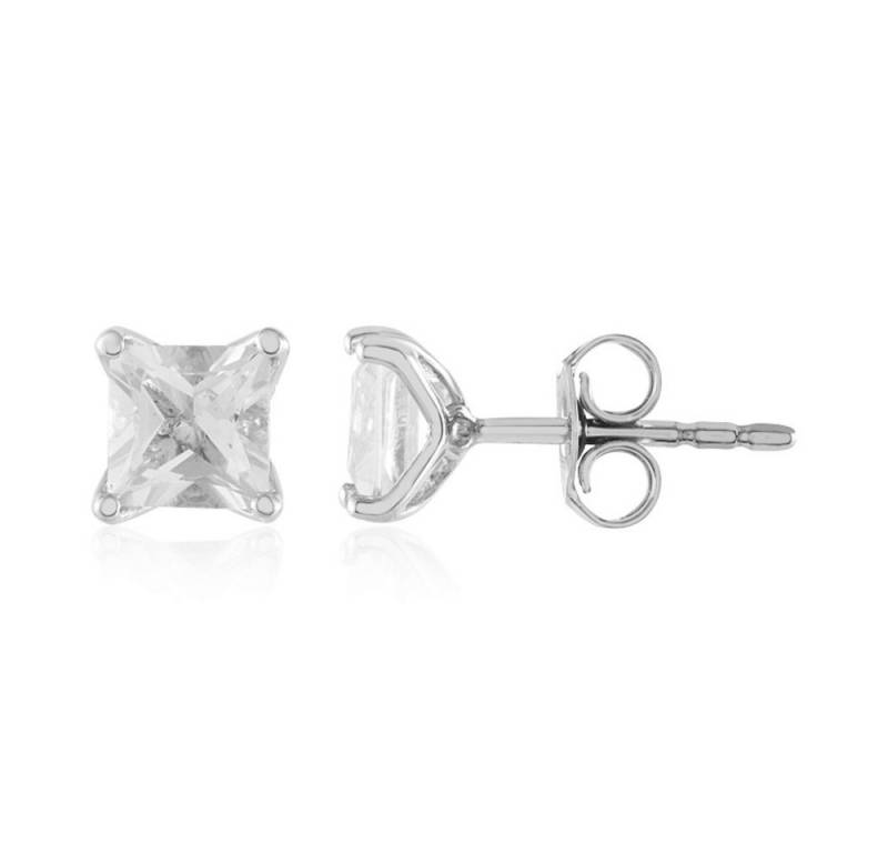 Cavill Ohrring-Set Cavill 1,44 ct weiße Topase, platinplattierte Sterlingsilber Damen (2-tlg) von Cavill
