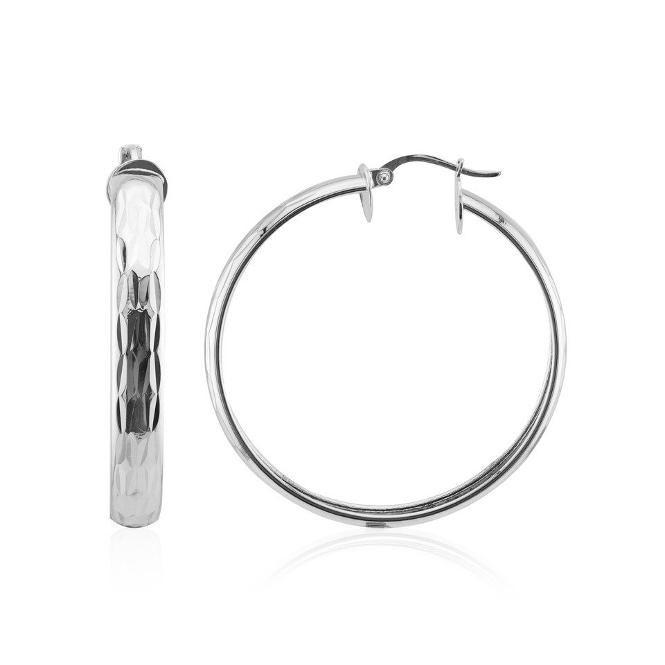 Cavill Ohrring-Set Cavill 925er Sterlingsilber Creolen, gehämmert, 20 mm, Damen (2-tlg) von Cavill