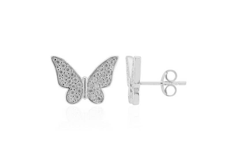 Cavill Ohrring-Set Cavill Schmetterling Ohrringe 925 Sterlingsilber mit 0,59 ct Zirkon (2-tlg) von Cavill