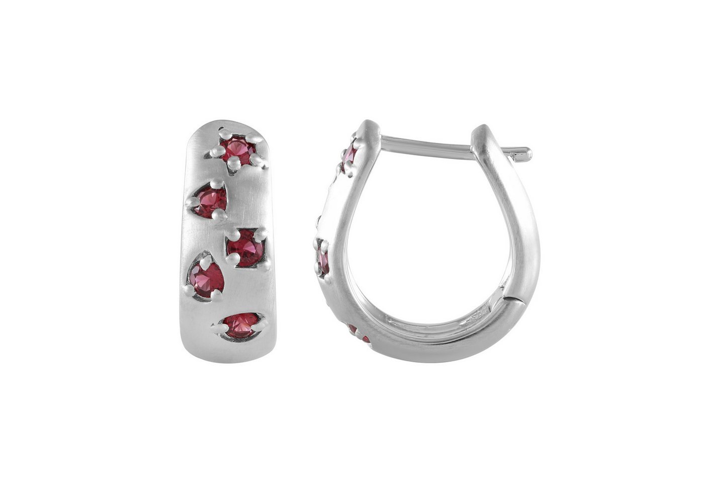 Cavill Ohrring-Set Cavill 0,65 ct Edelroter Spinell, 16mm, platinierte Sterlingohrringe (2-tlg) von Cavill