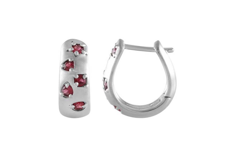 Cavill Ohrring-Set Cavill 0,65 ct Edelroter Spinell, 16mm, platinierte Sterlingohrringe (2-tlg) von Cavill