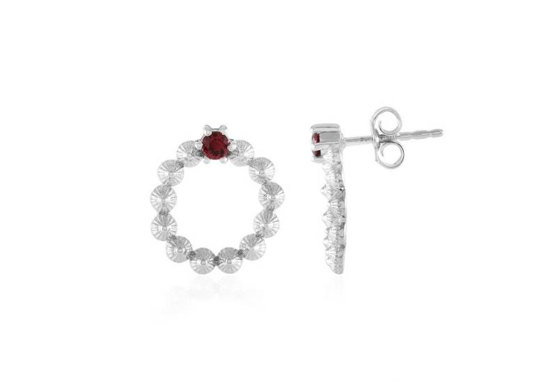 Cavill Ohrring-Set Cavill Sterling Silber Ohrringe, 0,18 ct roter Spinell, platin (2-tlg) von Cavill