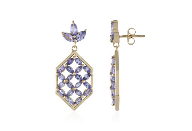 Cavill Ohrring-Set Cavill Damen Ohrringe vergoldet 3,97 ct Tansanit Marquise (2-tlg) von Cavill