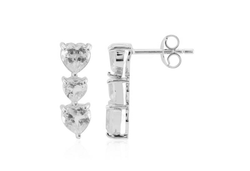 Cavill Ohrring-Set Cavill Damen Ohrringe 925 Sterling Silber 2,42 ct Topas Herz 17mm (2-tlg) von Cavill
