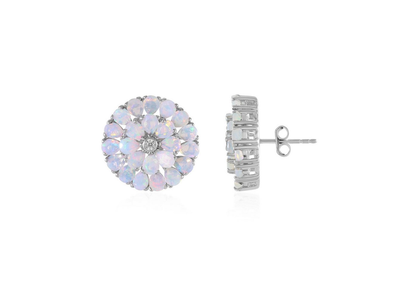 Cavill Ohrring-Set Welo-Opal Silberohrringe Damen 4,61 ct Tropfen platinierte Ohrstecker (2-tlg) von Cavill