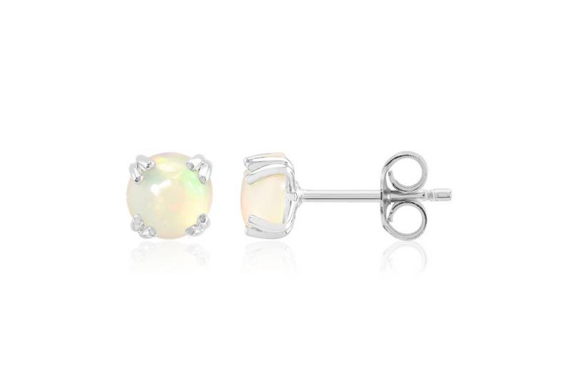 Cavill Ohrring-Set Cavill Damen Ohrringe Silber 925, Platin, 0,63 ct Welo-Opal rund (2-tlg) von Cavill
