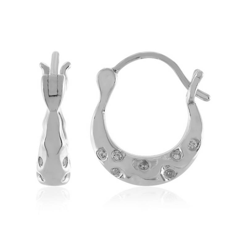 Cavill Ohrring-Set Cavill Zirkonohrringe 925 Silber, 26 Zirkone, Rund 21 mm, elegant (2-tlg) von Cavill