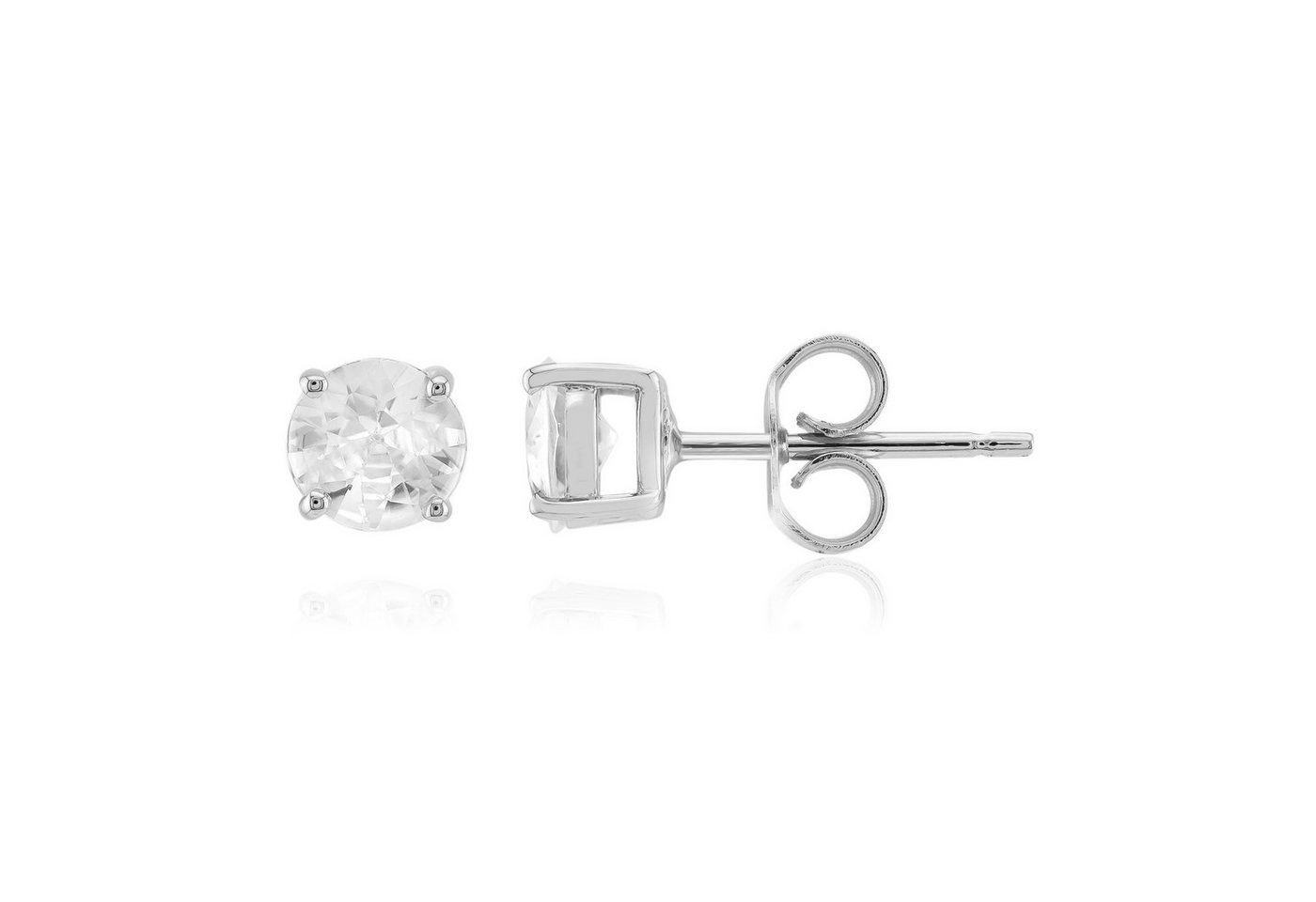 Cavill Ohrring-Set Zirkon Ohrstecker Damen 925 Silber platinierte 1,6 ct rund (2-tlg) von Cavill
