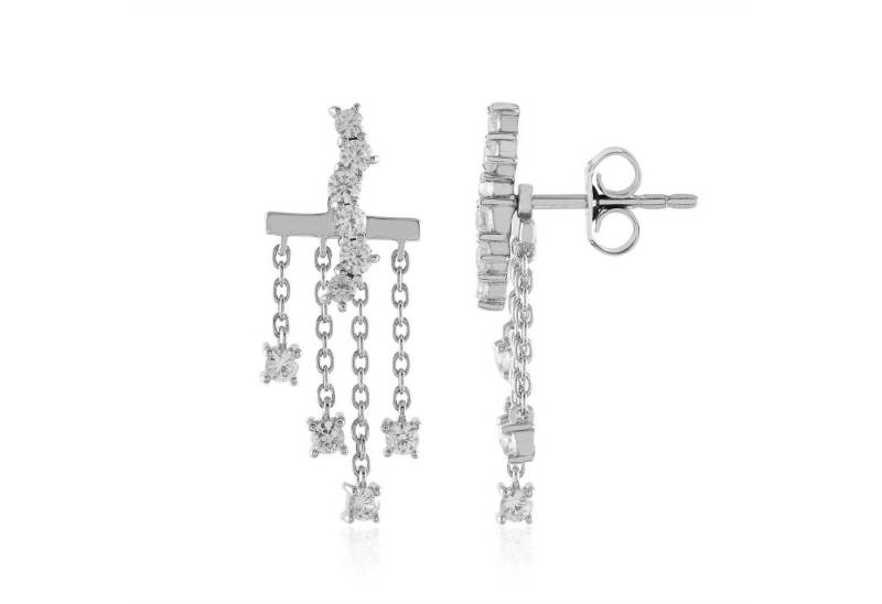 Cavill Ohrring-Set Cavill platinierte Silberohrringe 0,85 ct Zirkon, asymmetrisch (2-tlg) von Cavill