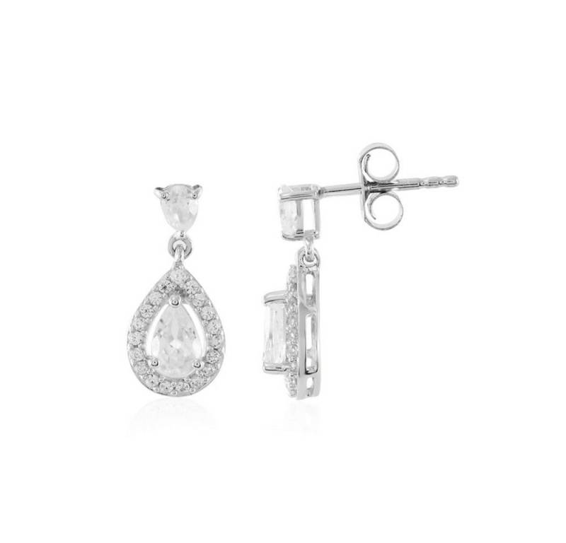 Cavill Ohrring-Set Zirkon Tropfenohrringe Silber 925 Sterling, 1,90 ct, Damen Schmuck (2-tlg) von Cavill