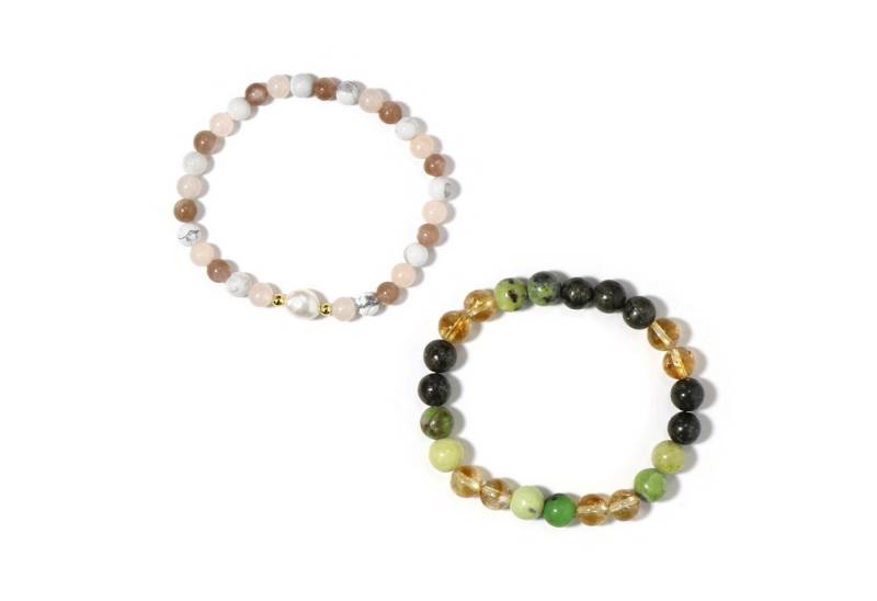 Cavill Perlenarmband Cavill Armband mit weißen Süßwasserperlen, Citrin, Pyrit 132,91 ct (1-tlg) von Cavill