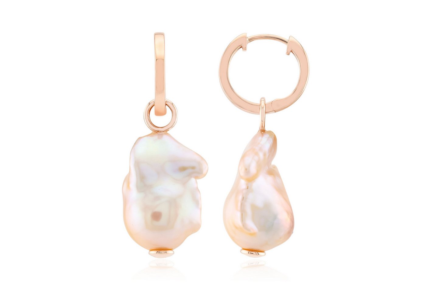 Cavill Perlenohrringe Cavill 925 Sterling Silber Ohrringe Damen, rosévergoldet, lila Perlen (2-tlg) von Cavill