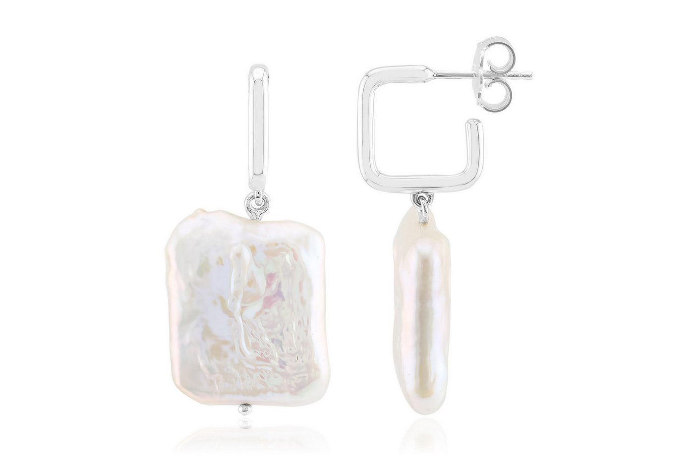 Cavill Perlenohrringe Cavill 925 Sterling Silber Süßwasserperlen Ohrringe Damen 37 mm (2-tlg) von Cavill