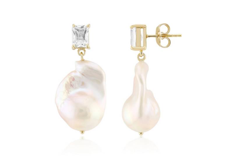 Cavill Perlenohrringe Cavill Ohrringe Süßwasserperlen 925er Silber, 1,6 ct Quarz (2-tlg) von Cavill