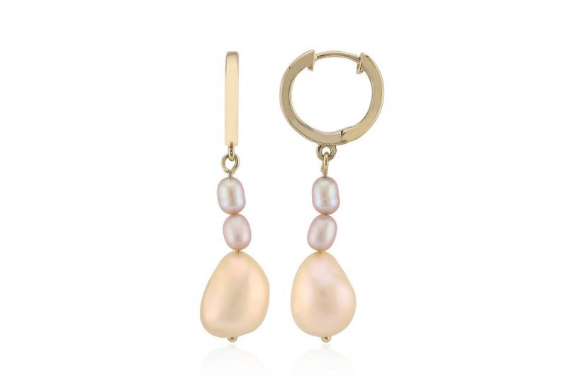 Cavill Perlenohrringe Cavill, Silberohrringe Damen mit orange und pink Süßwasserperlen 40 mm (2-tlg) von Cavill