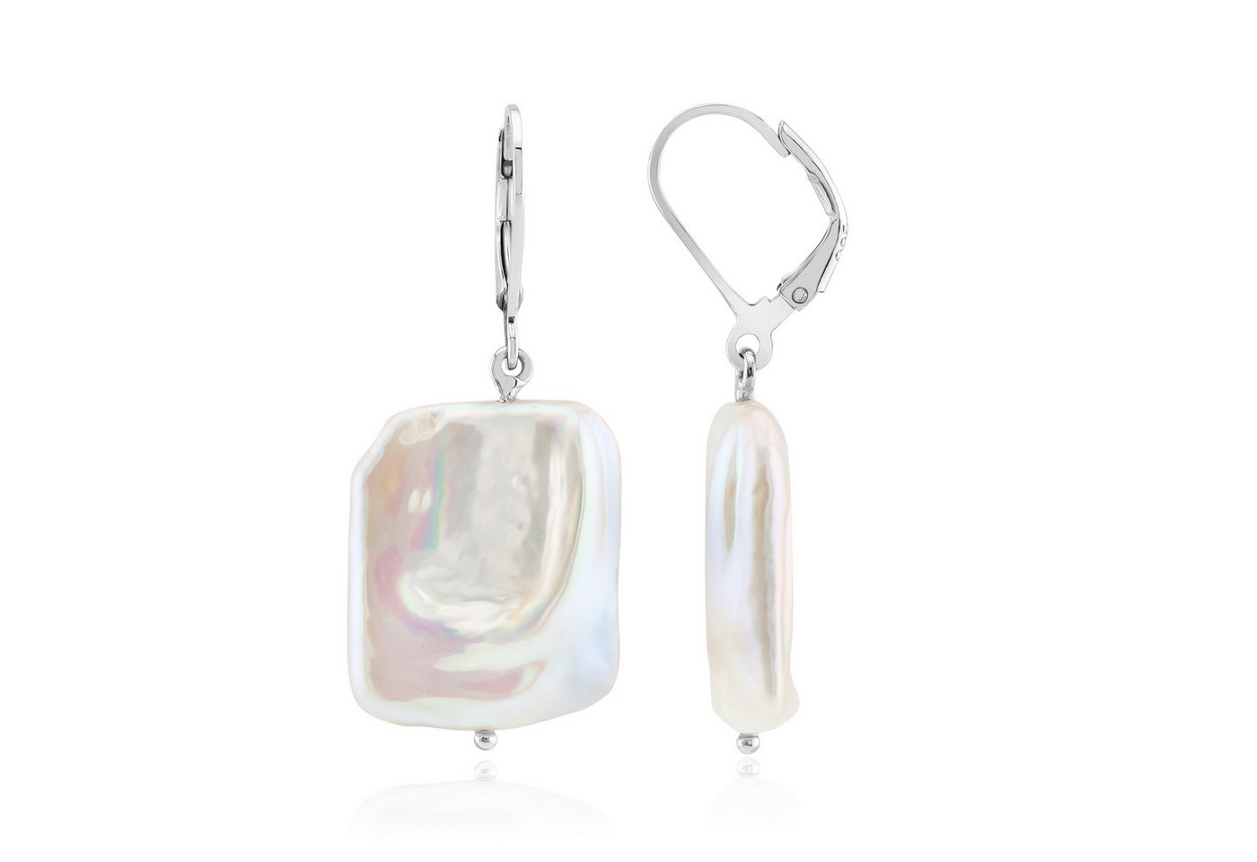 Cavill Perlenohrringe Cavill 925 Silber Ohrringe, weiße Süßwasserperlen, elegant 19x17 mm (2-tlg) von Cavill