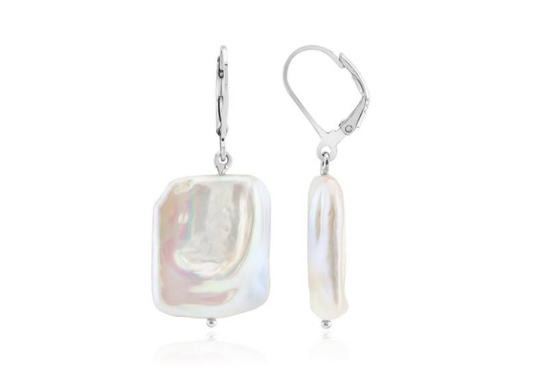 Cavill Perlenohrringe Cavill 925 Silber Ohrringe, weiße Süßwasserperlen, elegant 19x17 mm (2-tlg) von Cavill