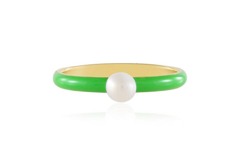 Cavill Perlenring Cavill Ring 4,10 ct Süßwasserperle 925er Sterlingsilber vergoldet (1-tlg) von Cavill