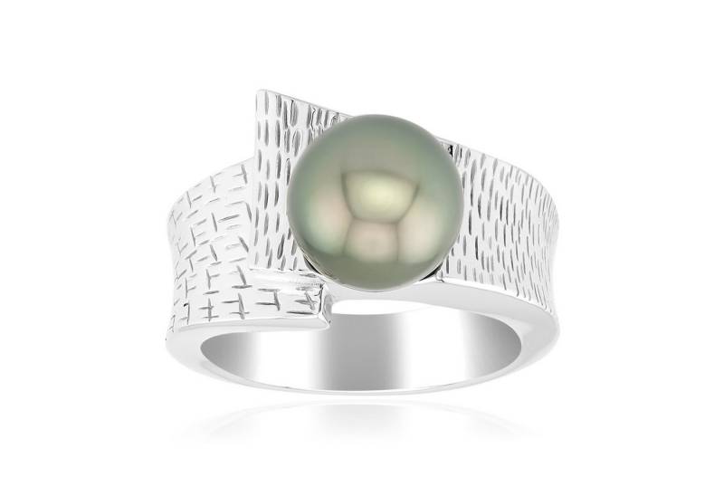 Cavill Perlenring Cavill Ring aus 925 Silber mit 9 mm grüner Tahitiperle Damen (1-tlg) von Cavill