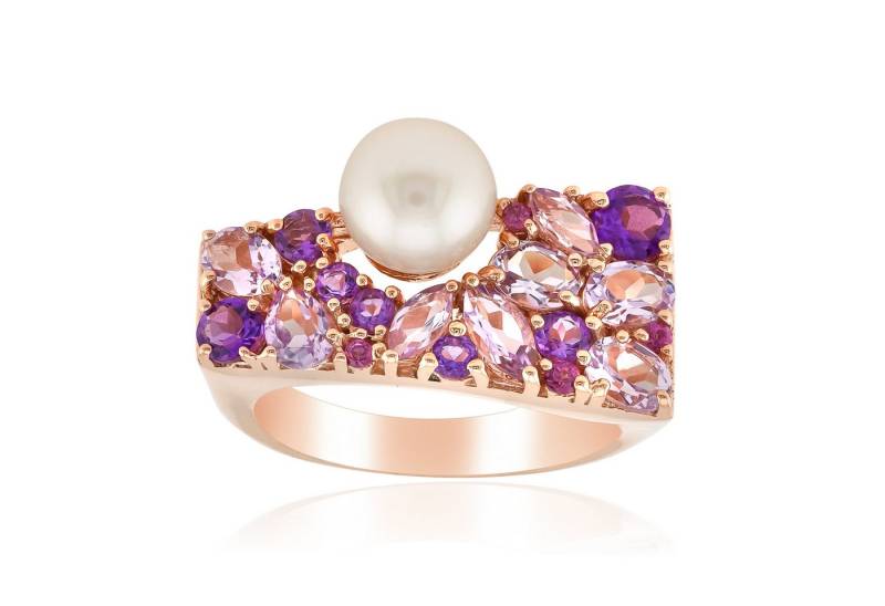 Cavill Perlenring Cavill Sterlingsilber Ring mit 1,41 ct Lavendel-Amethyst & Perle (1-tlg) von Cavill