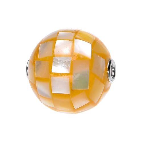 Cavill Schicker Mosaik-Perlmutt-Anhänger aus 925er Silber - Hochwertiger Schmuckanhänger mit schillerndem Perlmutt - Kugelförmiger Silberanhänger für Damen - Raffiniertes Accessoire für Freizeit und von Cavill