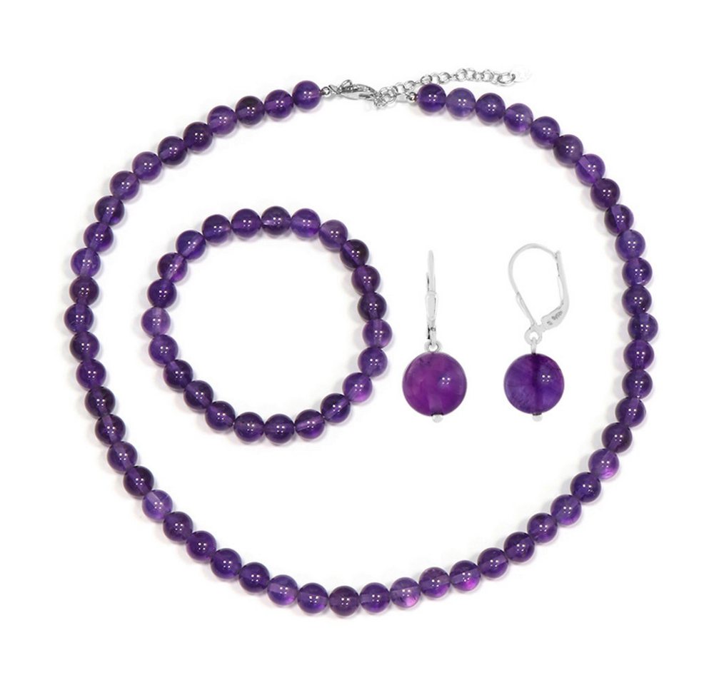 Cavill Schmuckset Cavill Amethyst 276,4 ct 925 Silber Rundschliff Echtschmuck Set (1-tlg) von Cavill