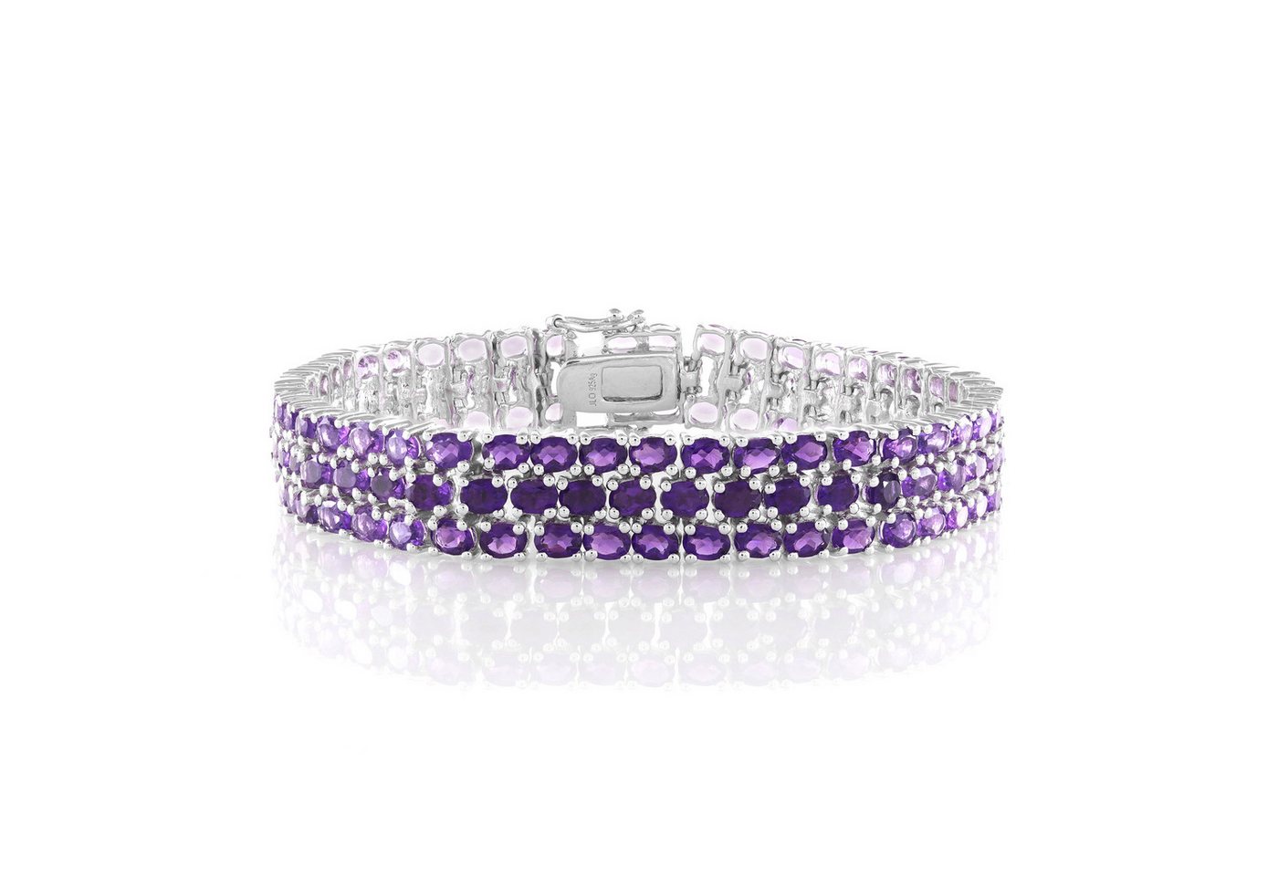 Cavill Silberarmband Cavill Amethyst Armband 17,93 ct Sterlingsilber 925, violett oval (1-tlg) von Cavill