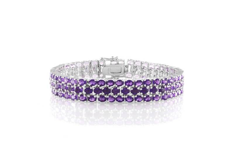 Cavill Silberarmband Cavill Amethyst Armband 17,93 ct Sterlingsilber 925, violett oval (1-tlg) von Cavill