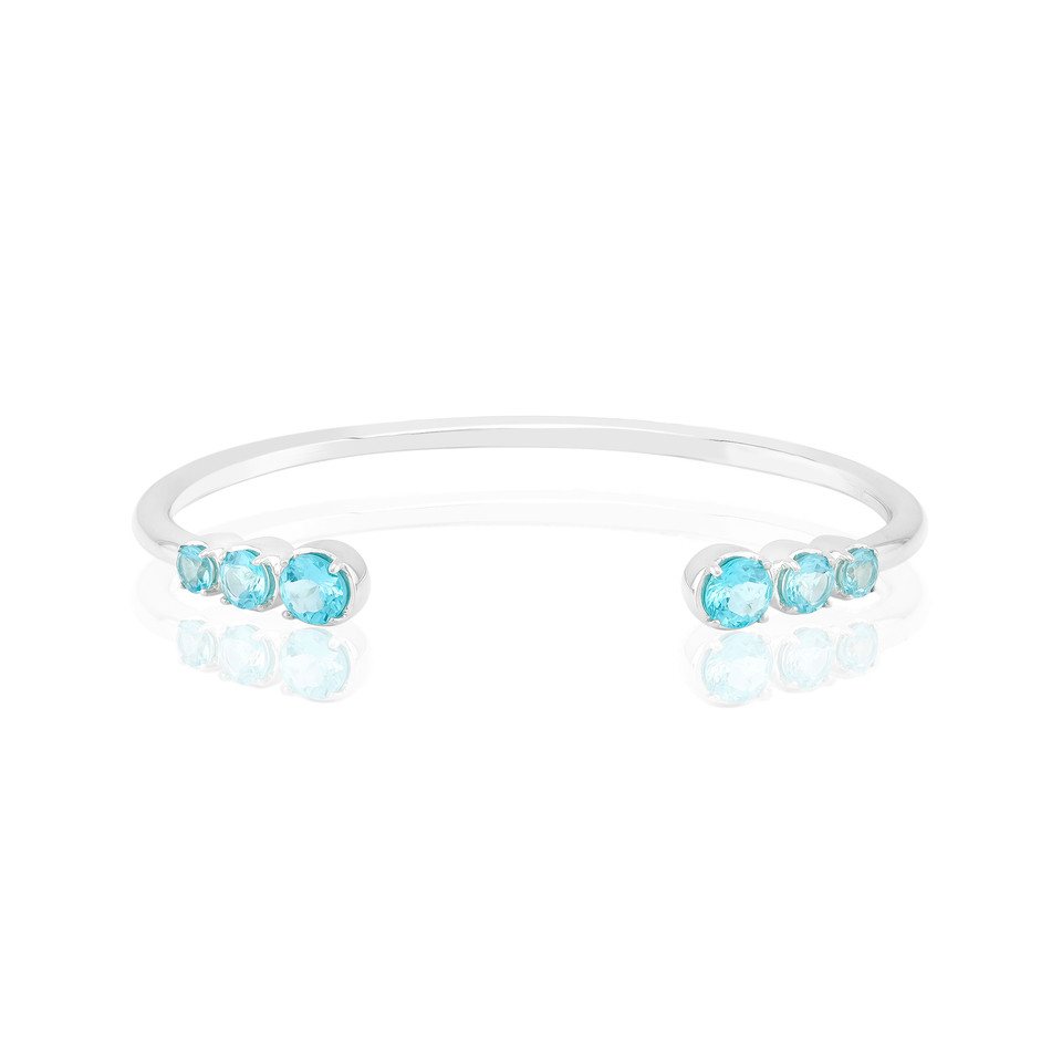 Cavill Silberarmband Cavill Sterlingsilber Armreif mit 2,62 ct blauen Apatiten Damen (1-tlg) von Cavill