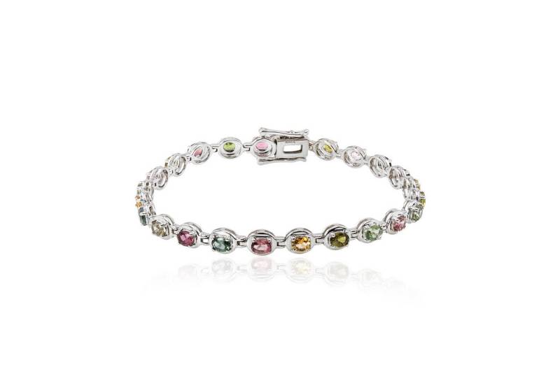 Cavill Silberarmband Cavill 925 Sterling Silber Armband mit 4,10 ct bunter Turmalin (1-tlg) von Cavill